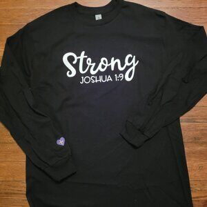 "Strong" Black Long Sleeve Tees--Unisex